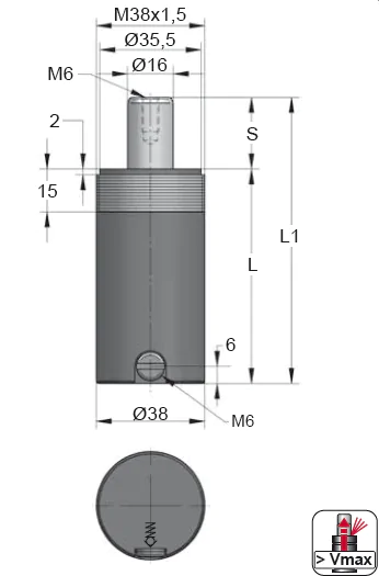 Газовая пружина ASP 300 — фото 2