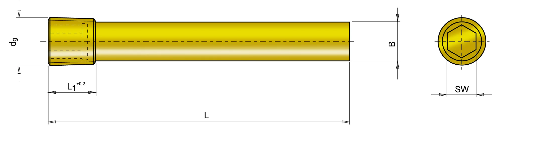 Перегородка прямая с резьбой BSPT CAK01