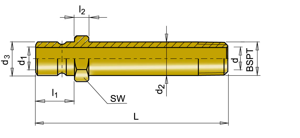 Удлинённый коннектор BSPT CD13
